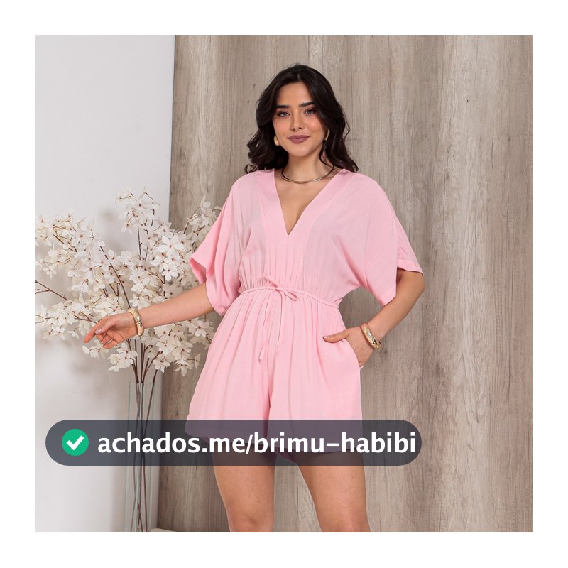 Macaquinho Feminino Liso ou Estampado em Viscolinho com Forro Moda Boho Chic Penol