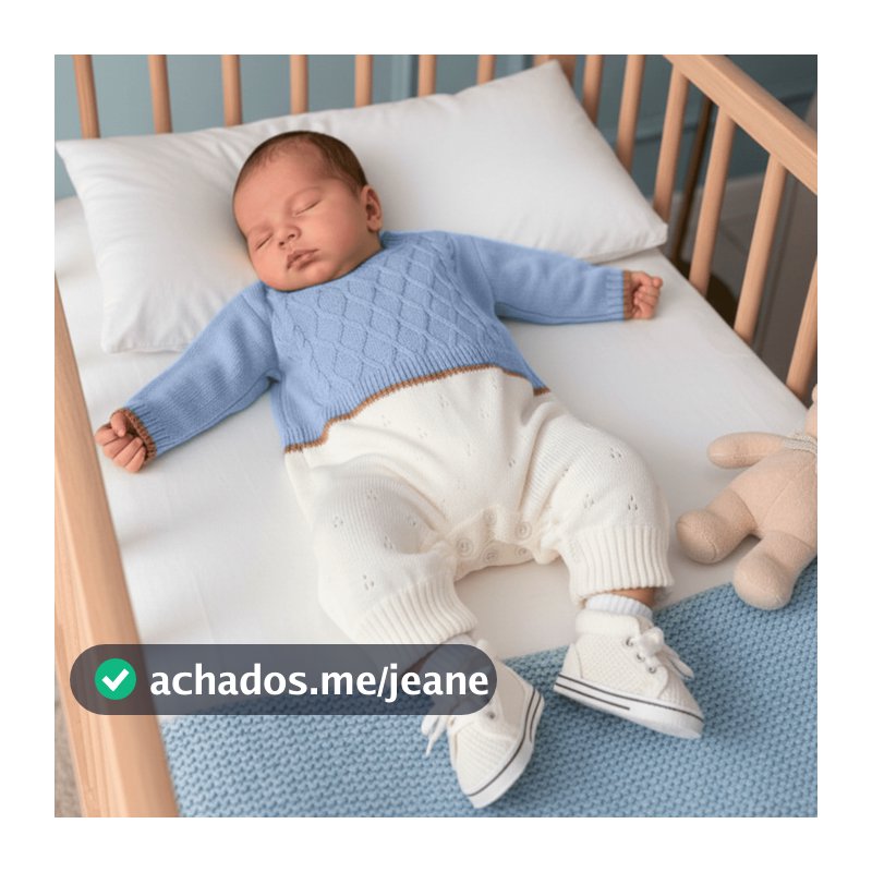Macacão Saída Maternidade Recém Nascido Tricot Vira Pé Bebê RN Menino e Menina Manga Longa Luxo