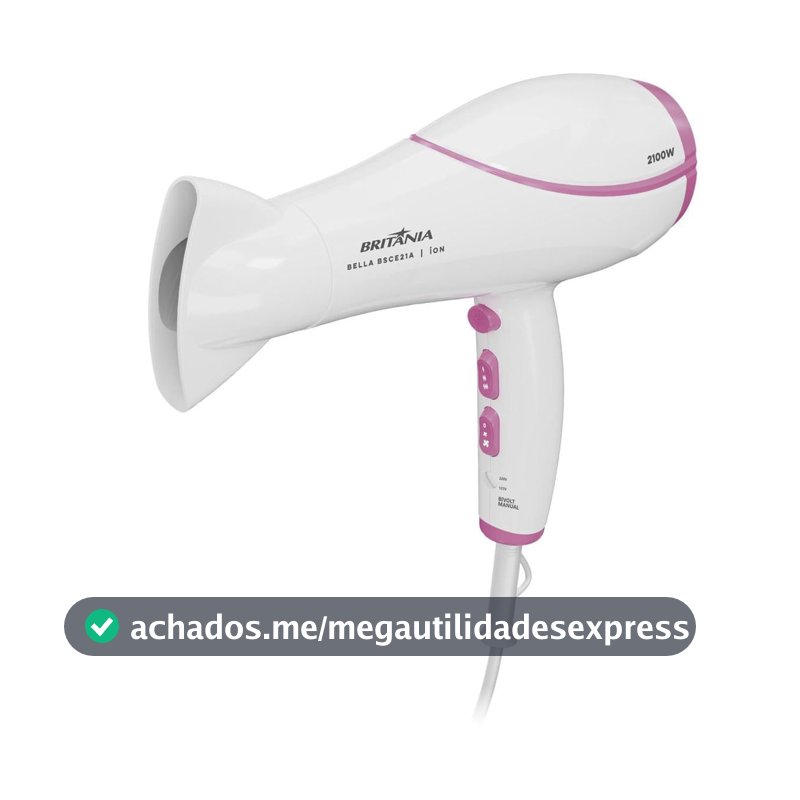 Secador de Cabelos Britânia Bivolt 2100W BELLA BSCE21A