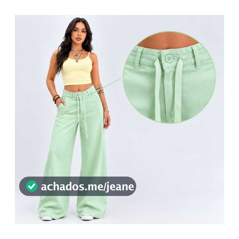 Calça Feminina Sensorial Marrant Pantalona Cintura Alta Com Amarração Elegante