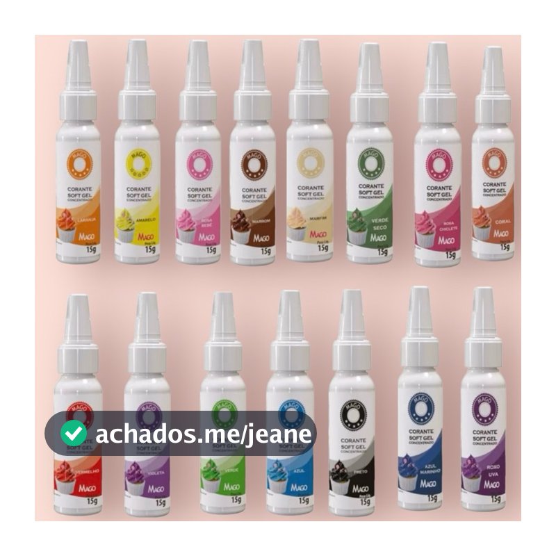 15 CORANTE SOFT GEL MAGO 15G PARA DECORAÇÃO// (CHOCO)