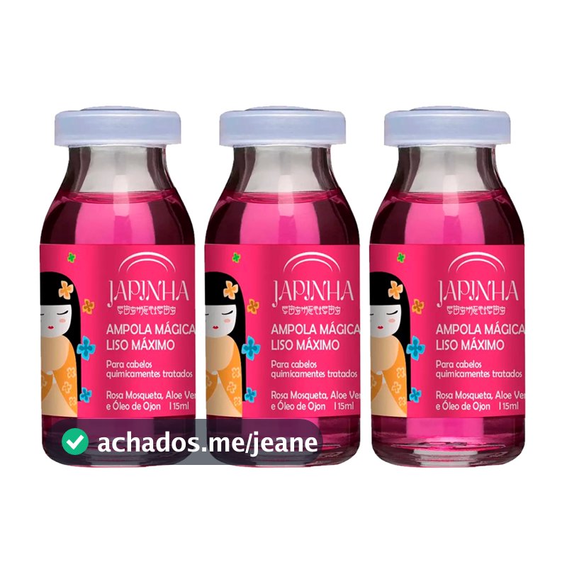 Kit 3X Japinha Ampola Mágica – Reparação Instantânea Para Cabelo Pós Química