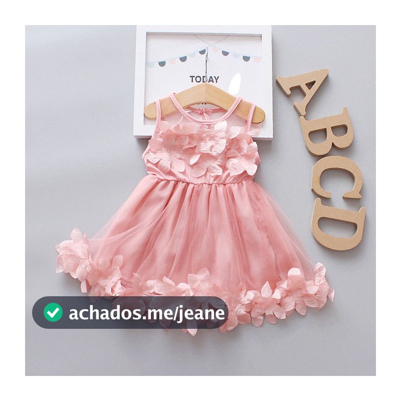 Vestido Feminino De Gaze Com Tela/Vermelho/Rosa Para Meninas/Festa/Aniversário
