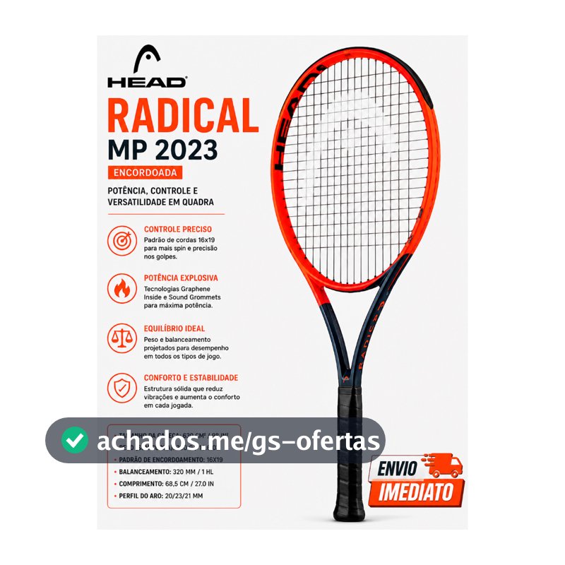 Raquete de Tênis Head Radical MP 2023 - L3 - Encordoada ORIGINAL Cabeça: 630 cm² | 98 in²