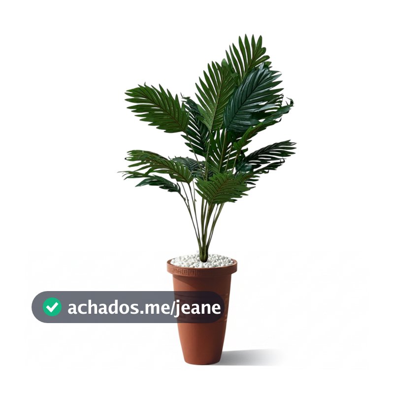 Palmeira Artificial 90cm com Vaso Grande Kit Completo Decoração de Sala