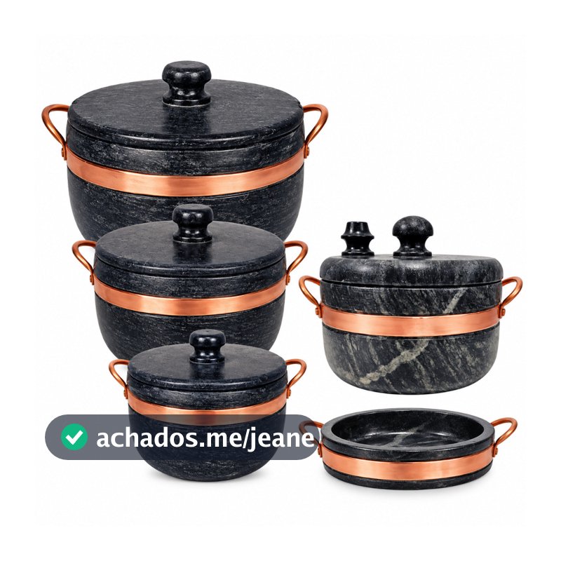 Jogo 3 Panelas + Pressão 3L + Frigideira P Ouro Preto MG
