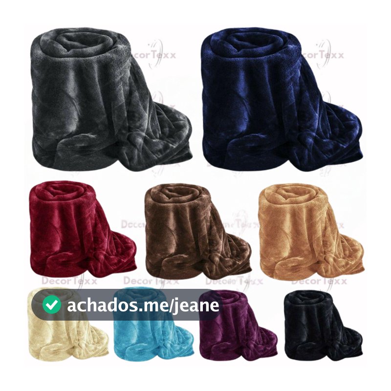 Cobertor Manta Casal 2,00X1,80 Microfibra Fleece Soft lisa