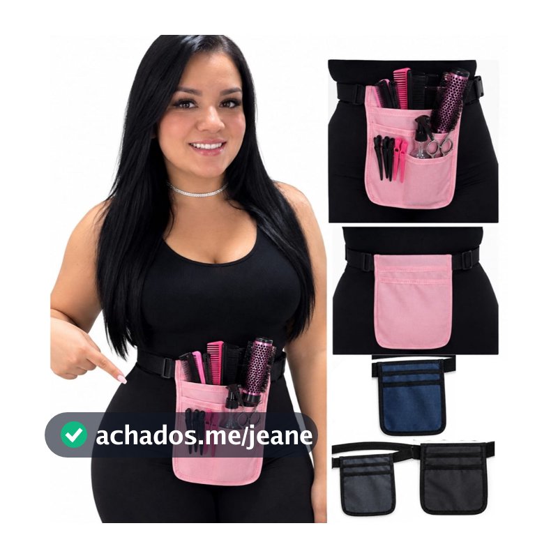 Cartucheira Pochete Porta Ferramentas acessorios Para Cabeleireira Trancista Barbeiro Divisórias Salão Beleza  Trancista