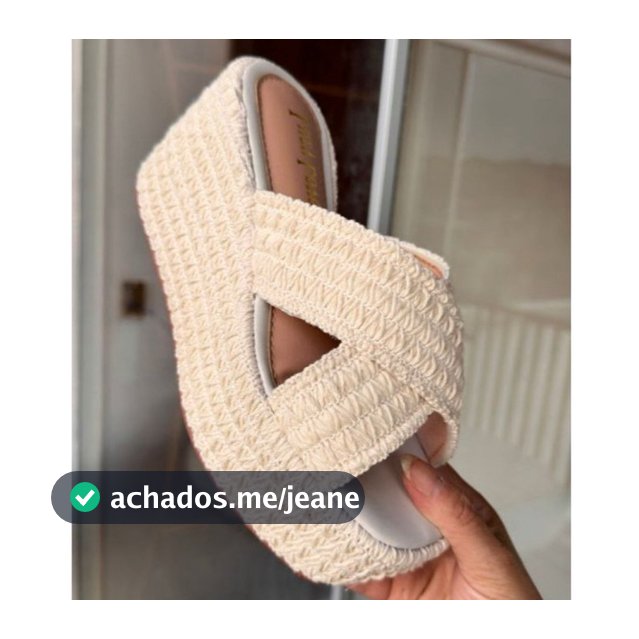 Tamanco Feminino Plataforma Grazy Crochê Anabela Salto Alto Confortável Leve