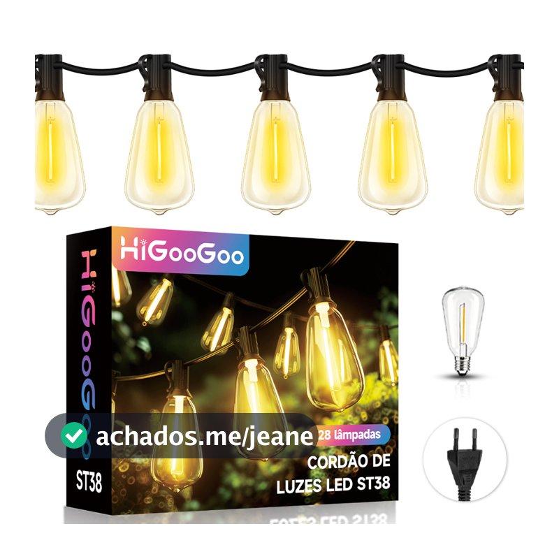 HiGooGoo ST38 Inquebrável 20/36M Alto Brilho Varal De Luz Carnaval Natal Cordão Iluminação Área Externa Decoração Festa