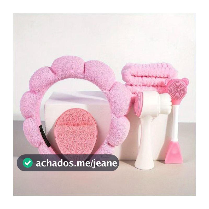 Kit Spa Facial 6 Peças Skincare Completo Limpeza e Massagem Relaxante Limpeza de Skincare Essencial