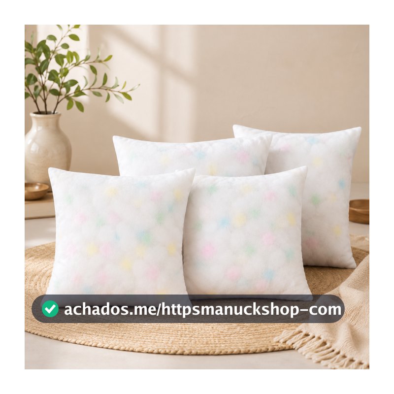 Kit 4 Almofada Sofá Enchimento Almofada Espuma 45cm Travesseiro Pluma de Ganso Almofada Para Cadeira