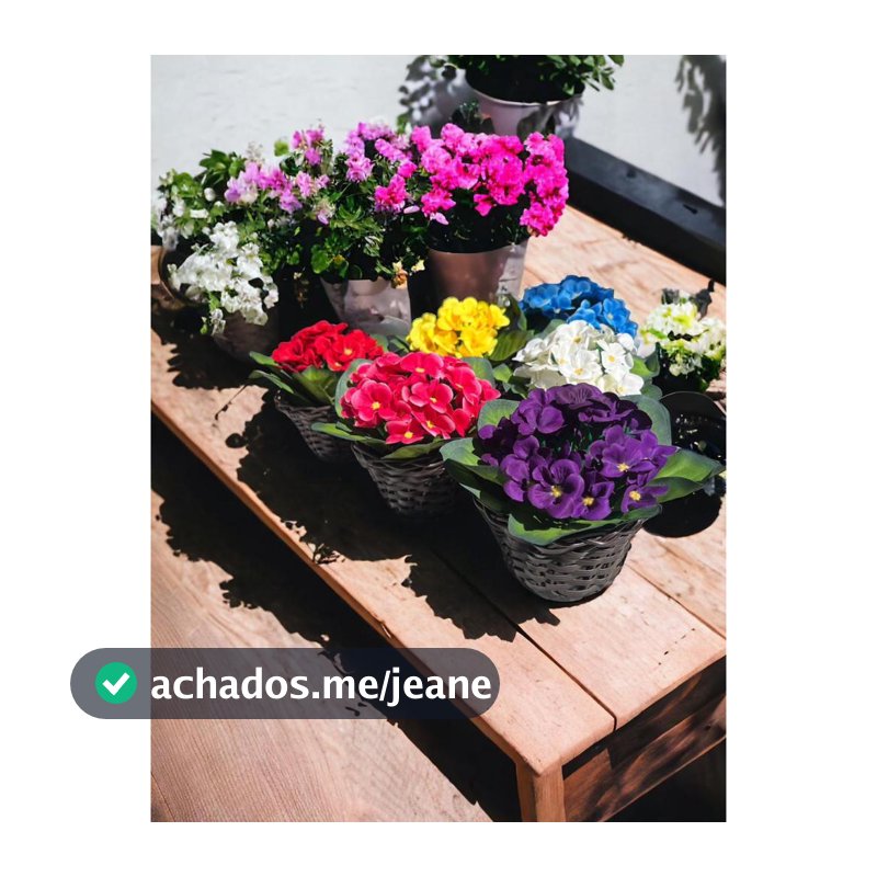 kit vaso + Buquê Flor Violeta florzinha aveludada artificial toque real arranjos decoração casamento festas casa eventos
