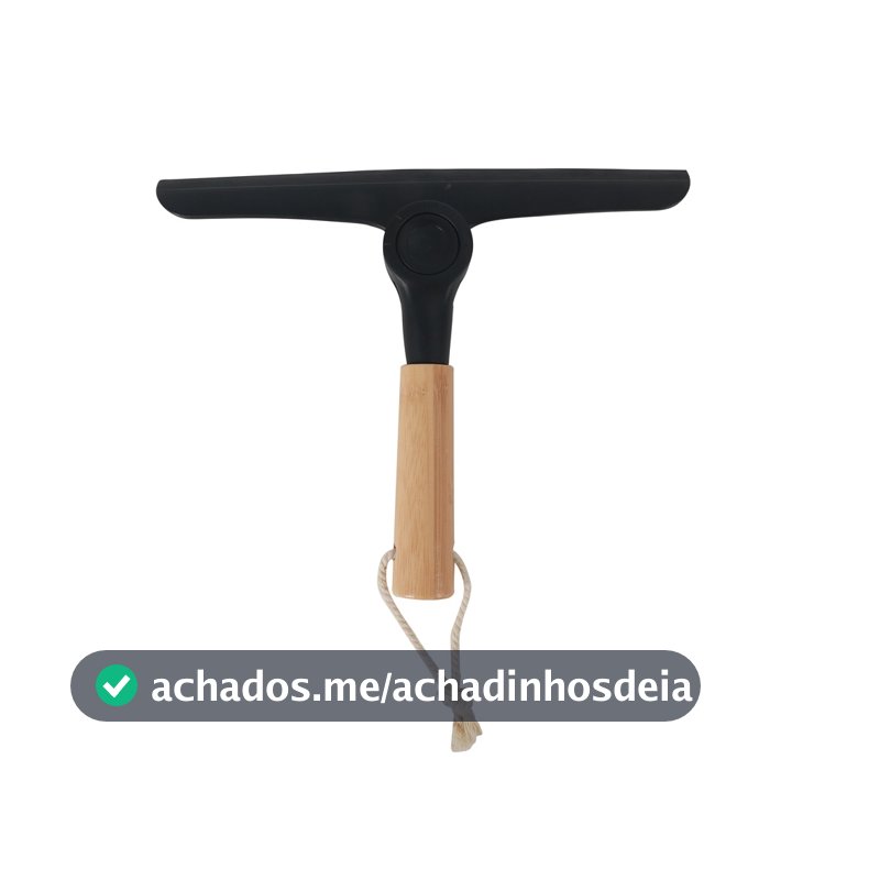 Rodo de Pia Dobrável com Cabo de Bambu Oikos Rodinho Preto