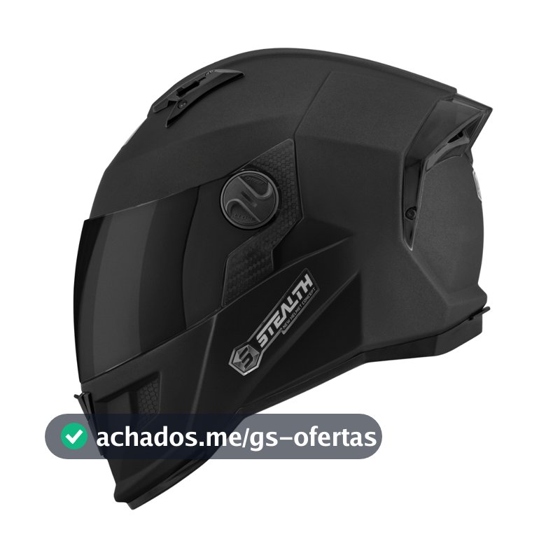 Capacete Moto Stealth Solid Pro Tork Motoqueiro Viseira Fumê