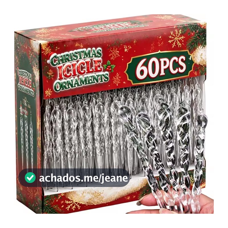 60-12 Unidades Pingente De Gelo De Floco De Neve De Natal-Decoração De Árvore DIY-Enfeite De Suspensão De Ano Novo Festa