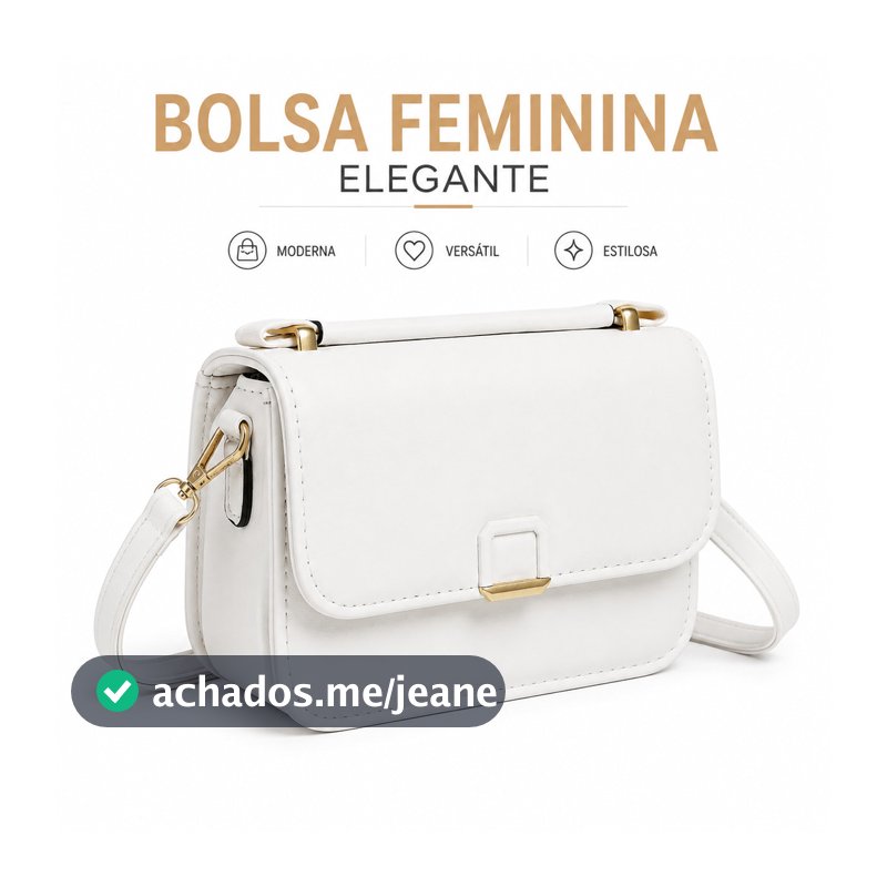 Bolsa Feminina Transversal de Mão Pequena Elegante Tiracolo Casual com Alça Ajustável