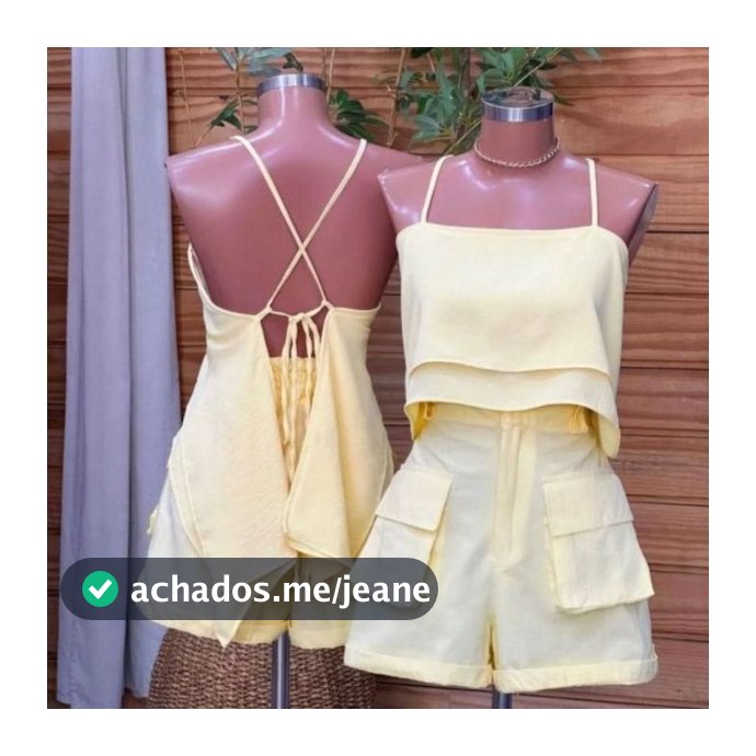 Cropped Blusa Feminina – Alçinha com Amarração nas Costas 2 Babados Tendência Verão Look Leve
