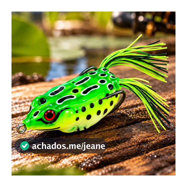 Isca Artificial Sapo Frog Anti Enrosco Superfície Pesca Esportiva Traíra Tucunaré Black Bass Robalo Dourado Silicone