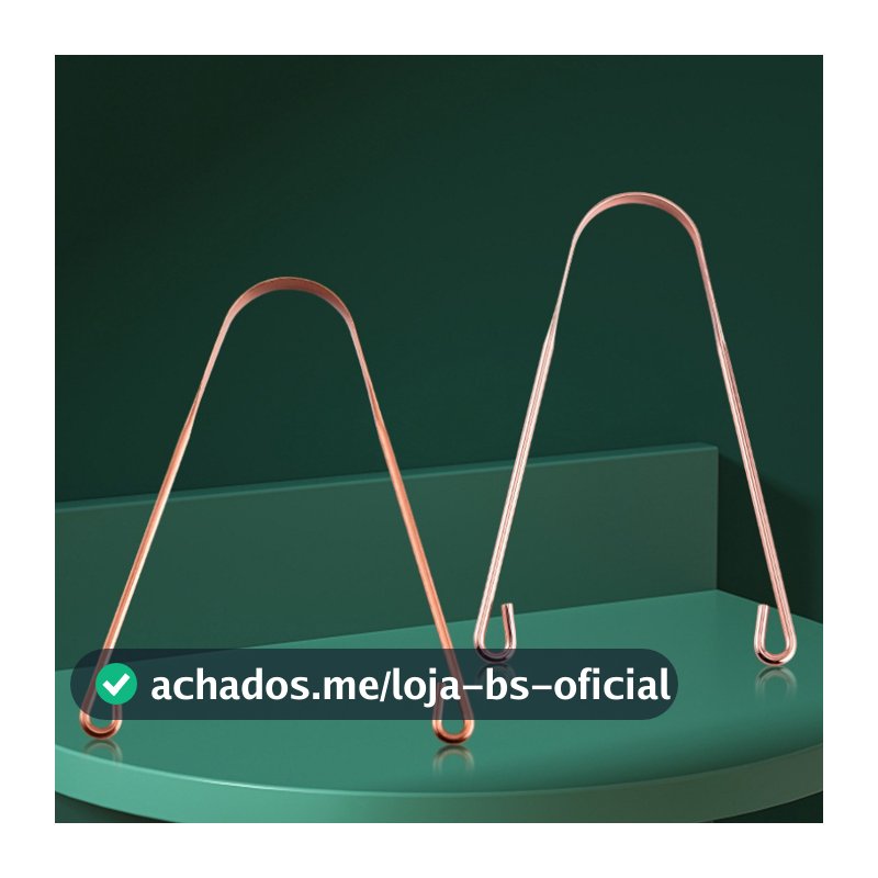 2 Kit Para Raspagem Lingual Higiene Saúde Bucal Raspador Língua 100% Cobre Puro Higienizador