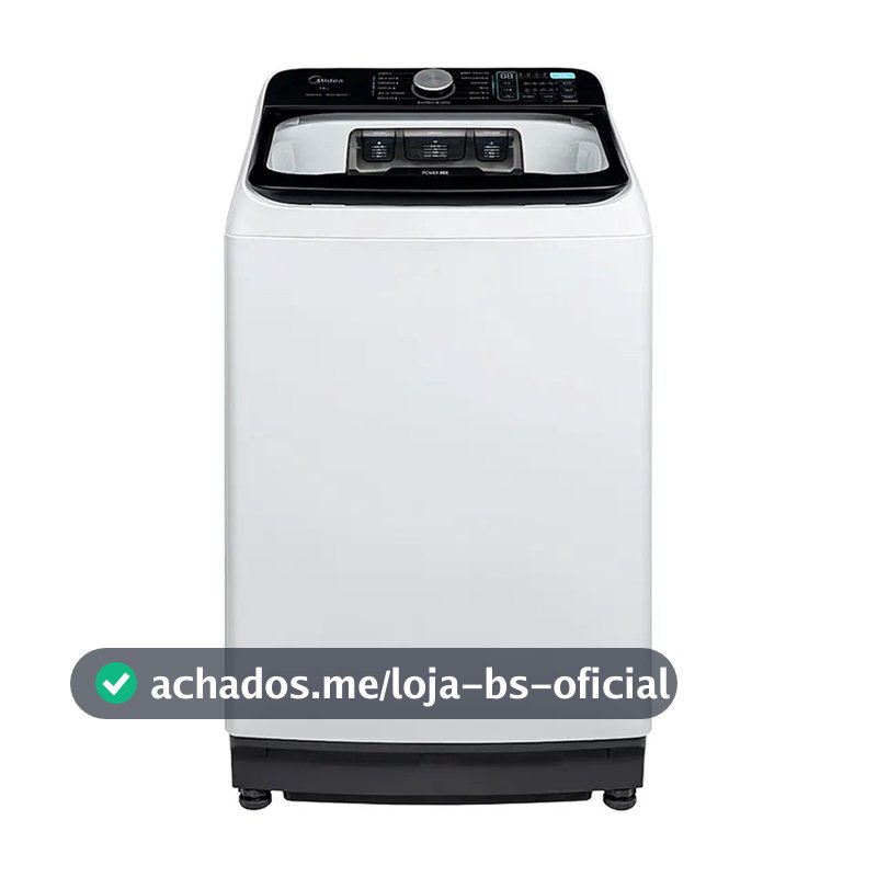 Máquina de Lavar MA512W140A/WK 14kg Automática Wave Agitador Midea