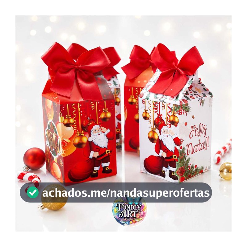 Caixinha natal 10 a 30 und. Caixinhas Milk Natalinas personalizadas