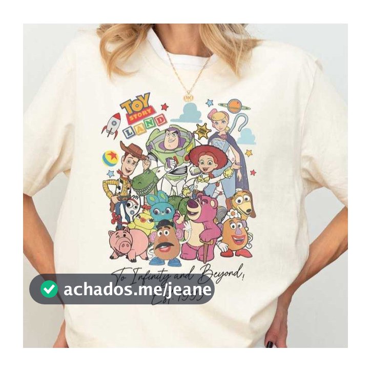 Camiseta Estilo Retrô | Estampa Toy Story Colorida “To Infinity and Beyond” Inspirada em Animação