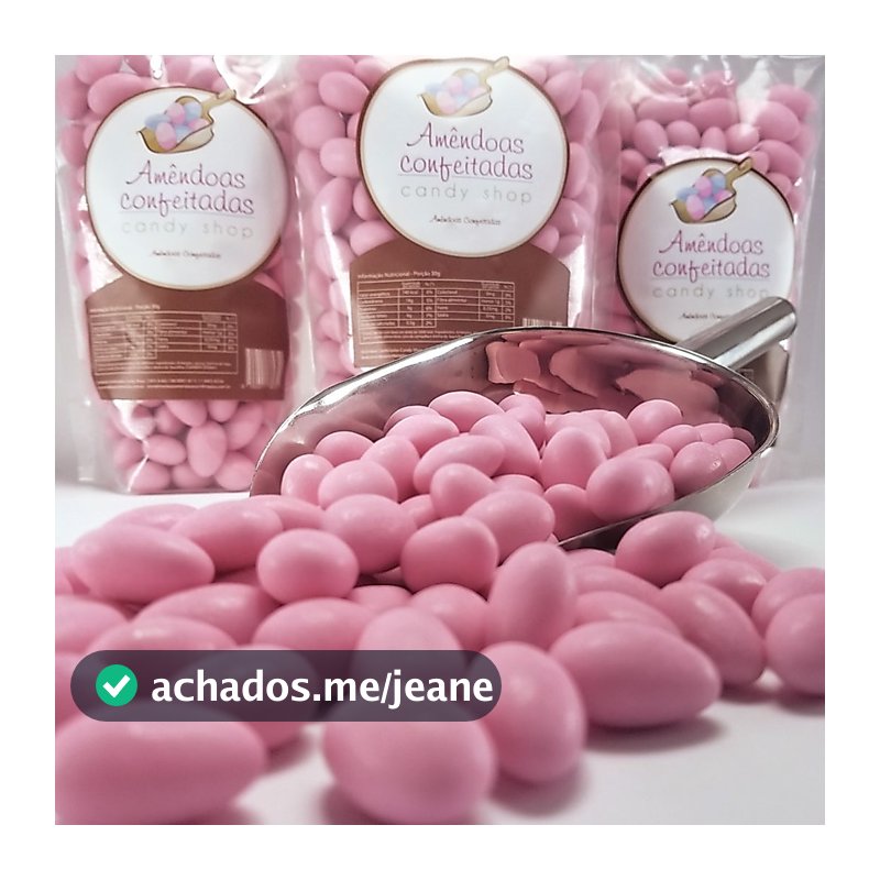 Amêndoas Confeitadas Rosa Bebê Classic 250 unidades
