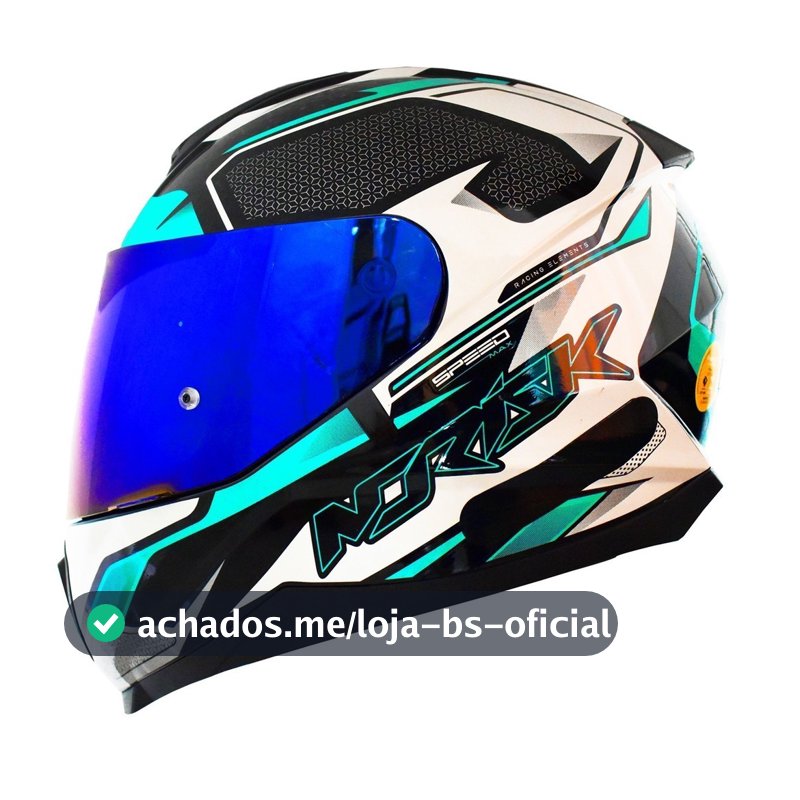 Capacete Norisk Razor Speedmax Verde Agua Masculino Feminino