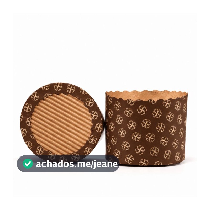Kit 10 Forma Panetone Forneável Marrom 250g Decorada Natal