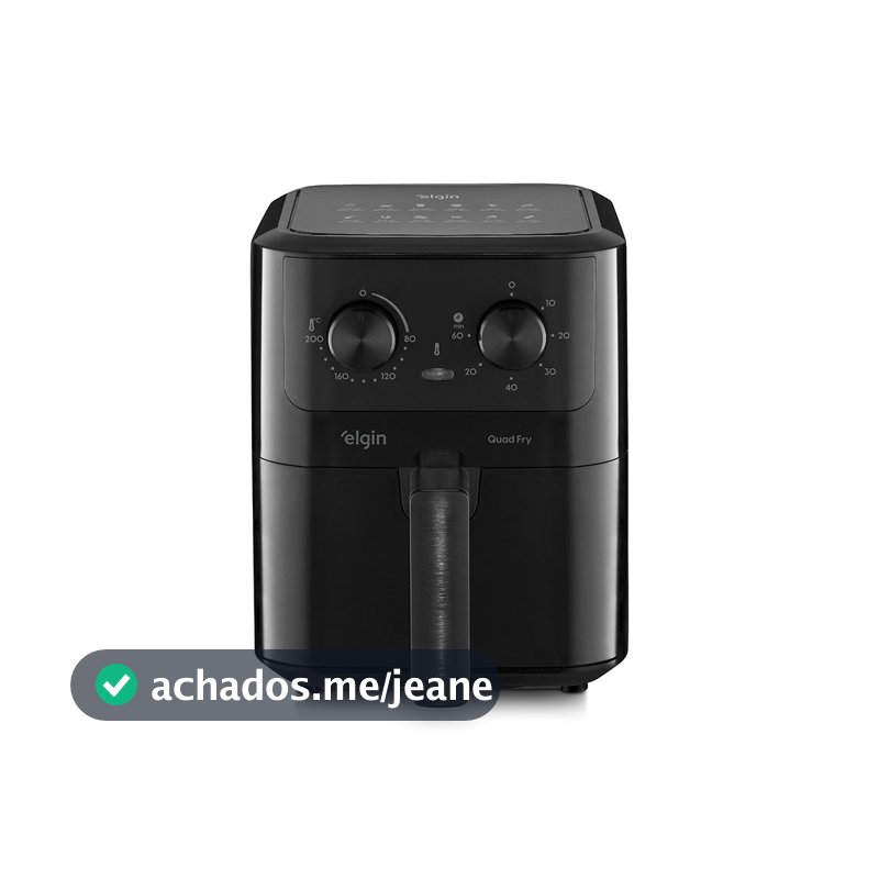 Fritadeira Air Fryer Elgin 4,2L Quad Fry com Tecnologia Air Circuit 360° Preta