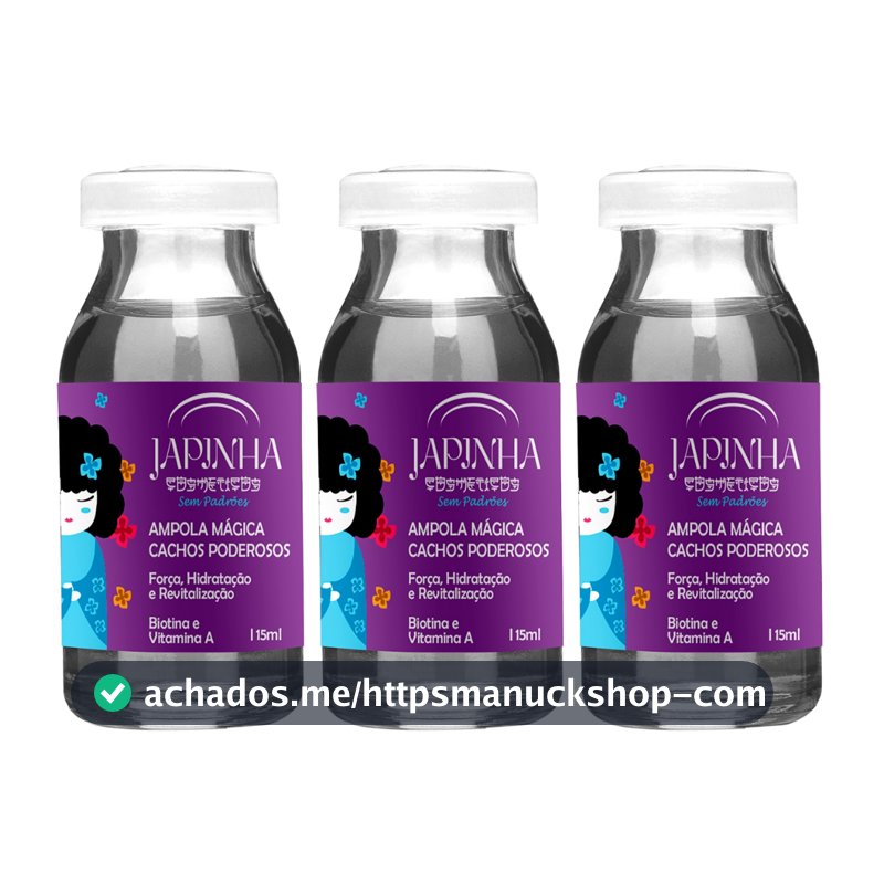 💜 Kit 3X Ampola Cachos Poderosos – Nutrição Intensa e Definição Imediata 💜