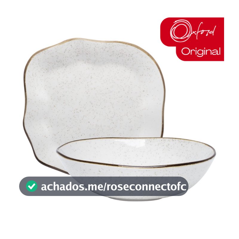 Conjunto Travessa Saladeira Baixelas Para Servir Ryo Maresia Areia Oxford Porcelanas