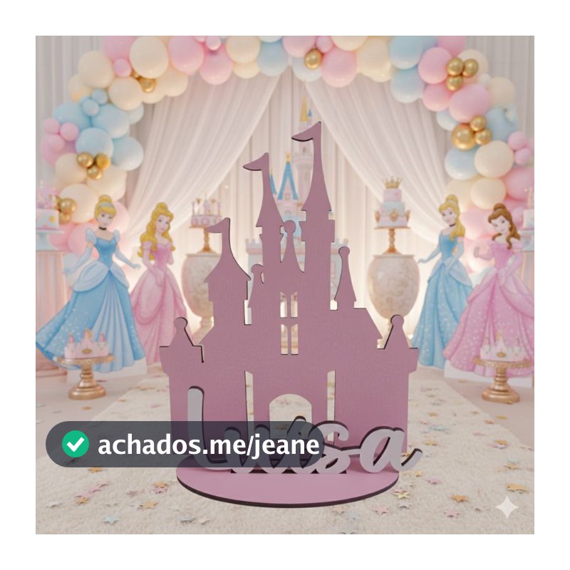 Kit Centro de mesa Castelo realeza, princesas da Disney,  lembrancinha, display ou enfeite de quarto
