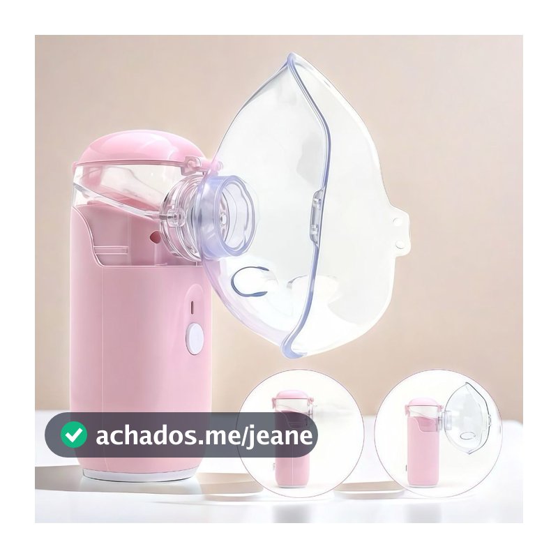 Inalador Ultra-Sônico Portátil Nebulizador Silencioso para Asma Ajustável para Adultos e Crianças