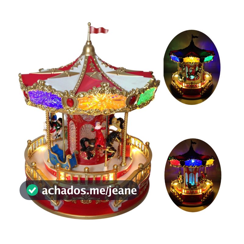 Carrossel De Natal Vila Natalina Com Luz Som E Movimento
