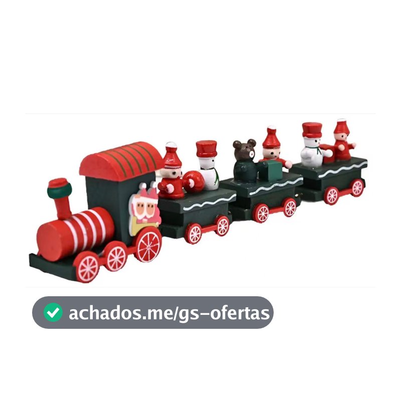 Enfeite Trenzinho De Madeira Natalino Decoração De Natal OIH9924