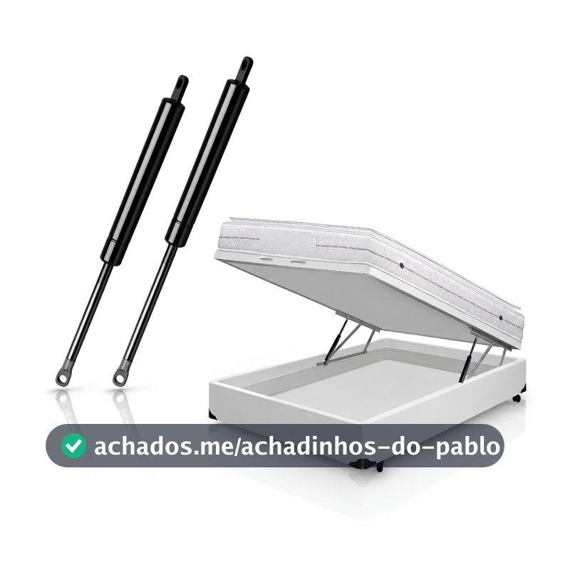 Par Amortecedor Cama Box Baú Casal 800n/80kgf Ortobom Pistão a Gás Cama Box Baú 800N 80kgf