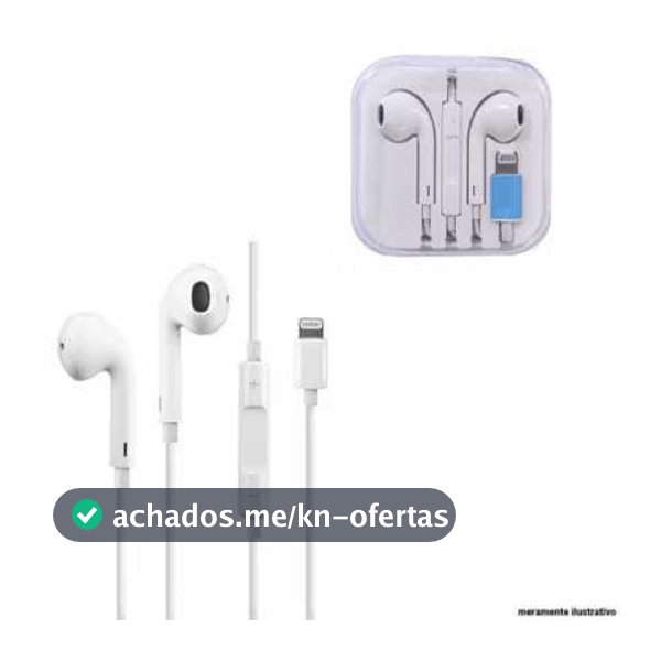 Fone de Ouvido com Fio Lightning para iPhone com Controle de Volume e Microfone Alta Qualidade