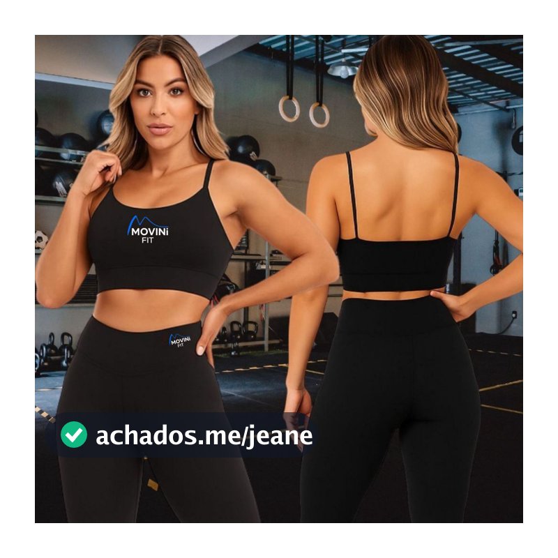 Conjunto de Academia Feminino Fitness Calça Legging Zero Transparência com Cintura Alta