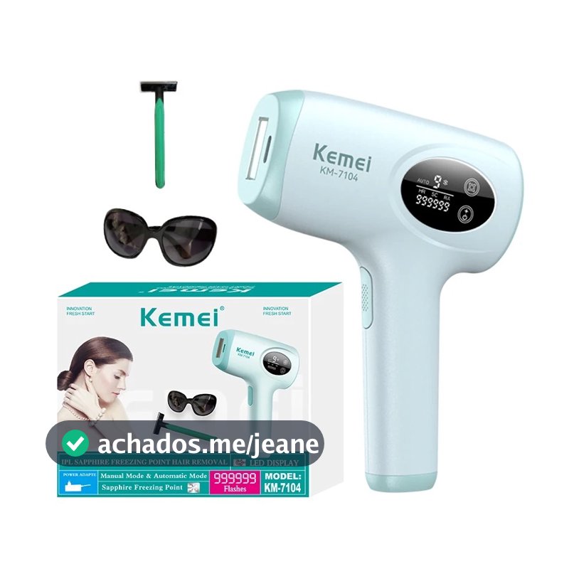kemei IPL Depilação Com Função De Cuidados Resfriamento De Gelo Para Mulheres Depilador Laser Permanente 999.999 Flashes