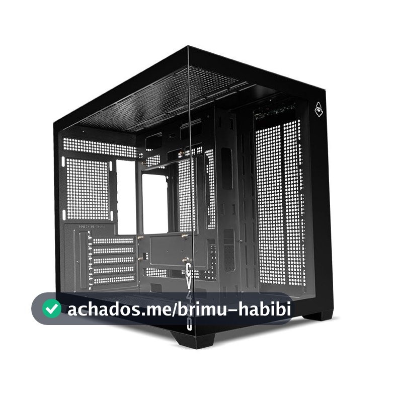 Gabinete Gamer Mancer CV450, Mini-Tower, Lateral de Vidro, Preto, MCR-CV450-BK