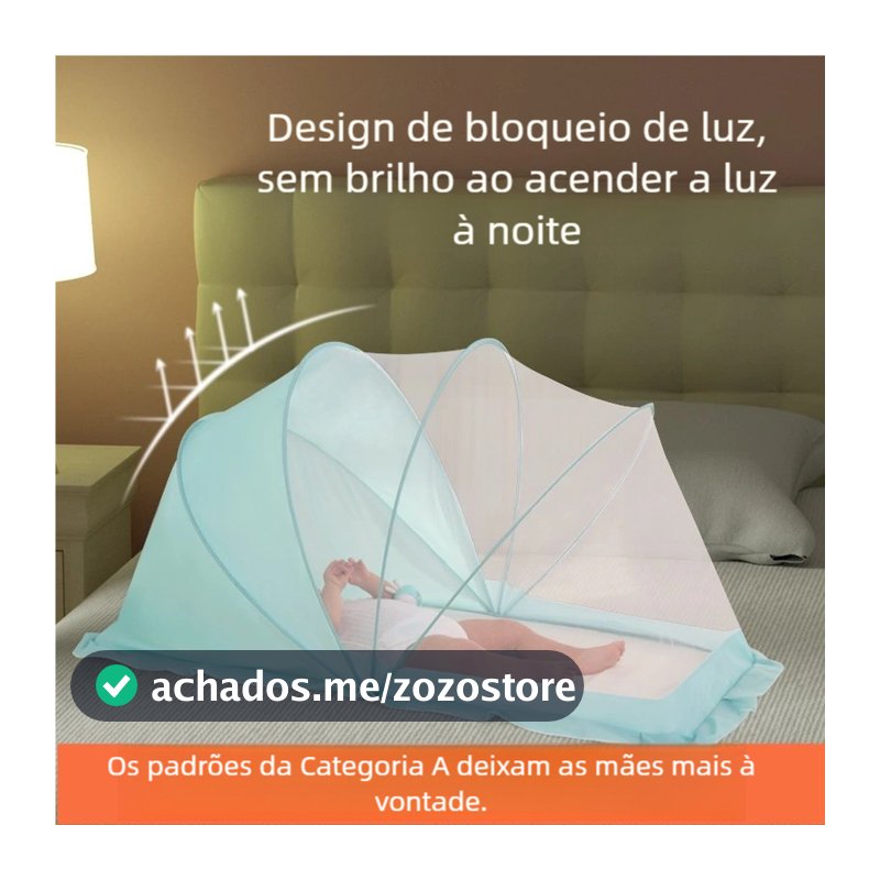Mosquiteiro Infantil Portátil Dobrável - Rede Mosquiteira Compacta para Viagens
