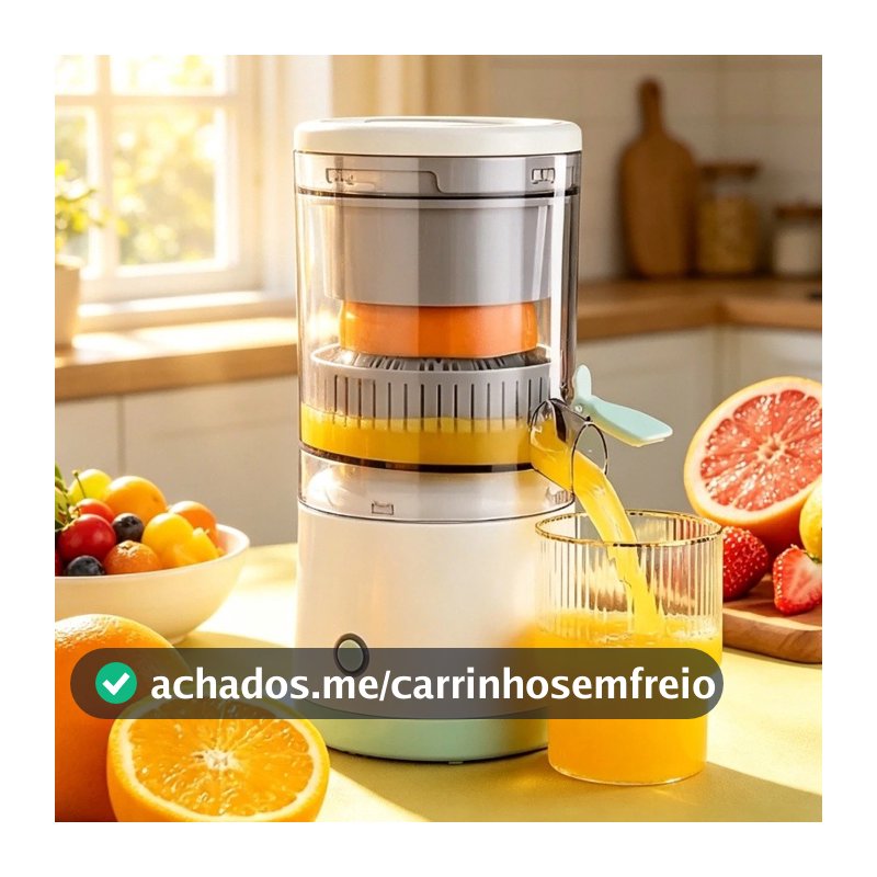 Espremedor Elétrico Laranja Limão Frutas Fazer Sucos Recarregável Usb Cozinha
