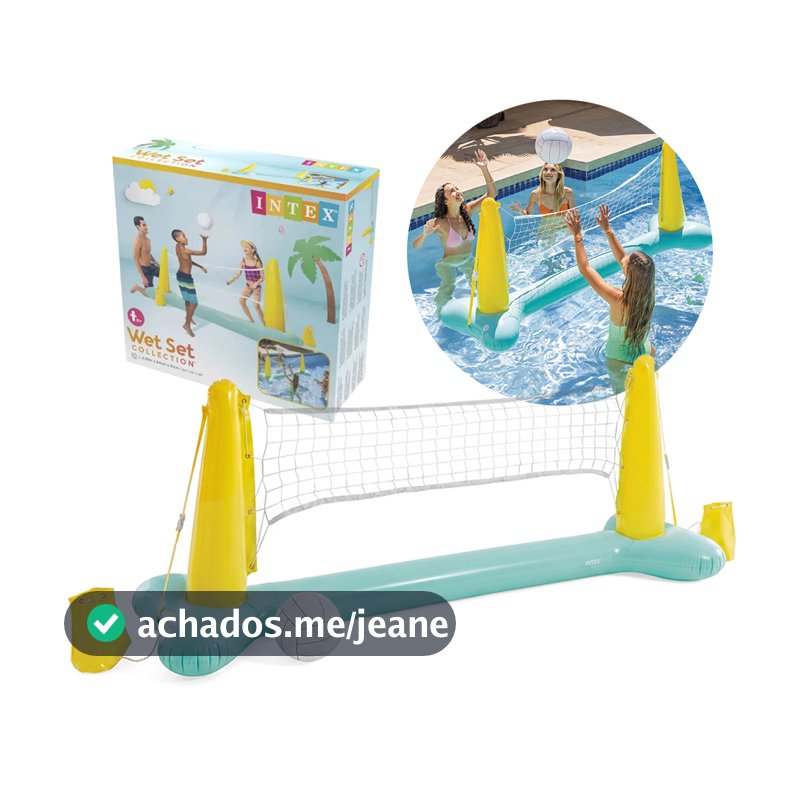 Volei Inflável Praia Piscina Com Bola Rede
