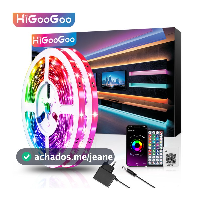 HiGooGoo Fita De Led APP E Remoto Controle Faixa De Luz LED RGB Fita Para TV Sincronização De Música Com Fonte