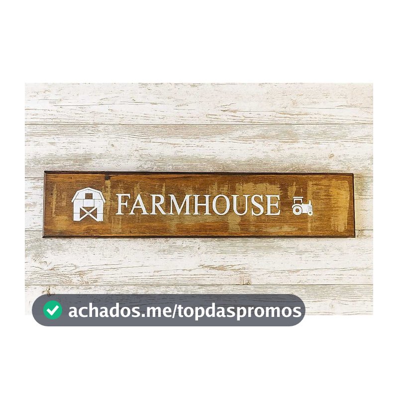Placa Celeiros Farmhouse 13x60cm