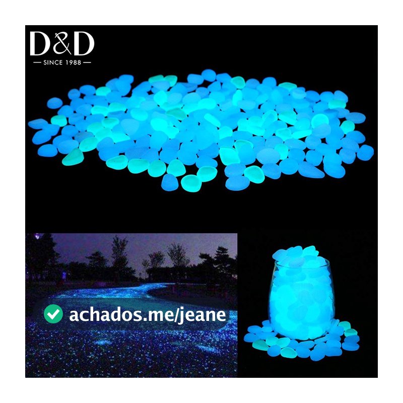 500pçs Brilha No Jardim Escuro Pedras Pebbles Para Quintal E Passarelas Decoração DIY Luminosas Decorativas Em Azul