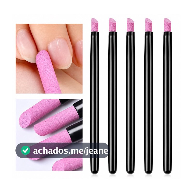 Caneta de Quartzo Removedor de Cutícula para Unhas Preto e rosa 1/2/3 Unidades