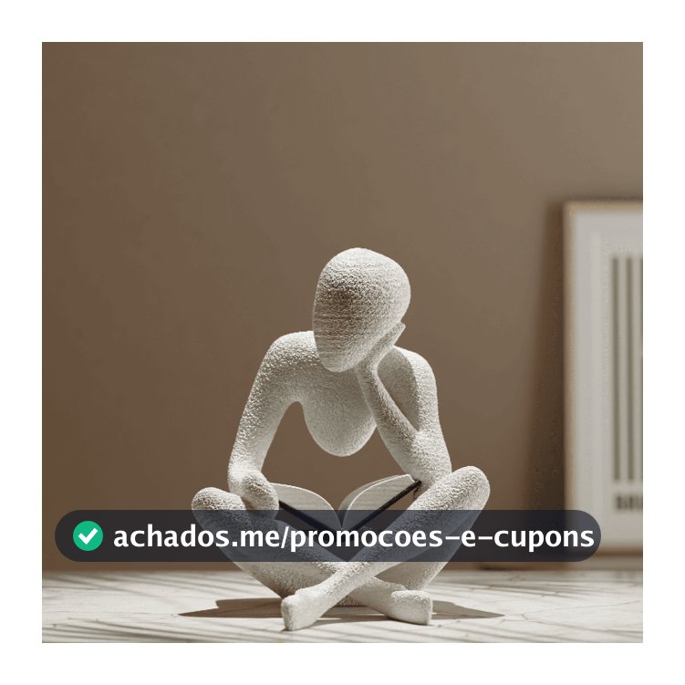 Estátua Decorativa Moderna Minimalista Figura Lendo Livro